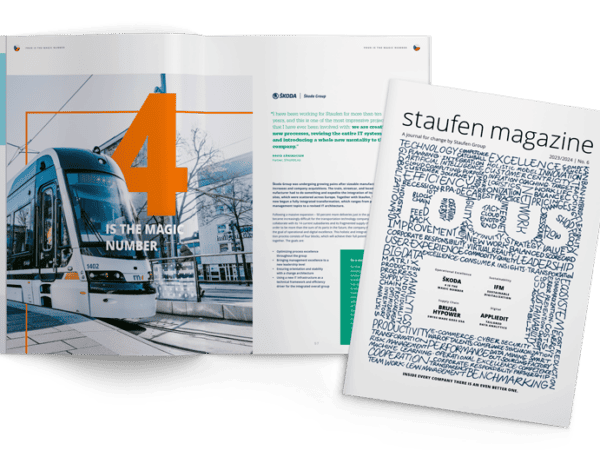 Staufen Magazine 2023 Mockup Cover Artikel Skoda Group