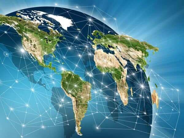 World map network